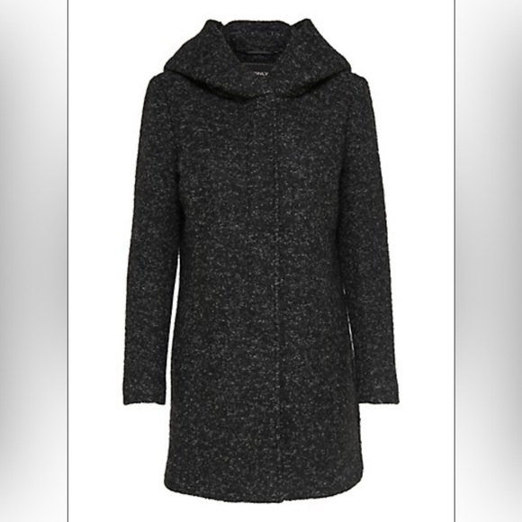 Black Wool Blend Coat - Picture 1 of 13